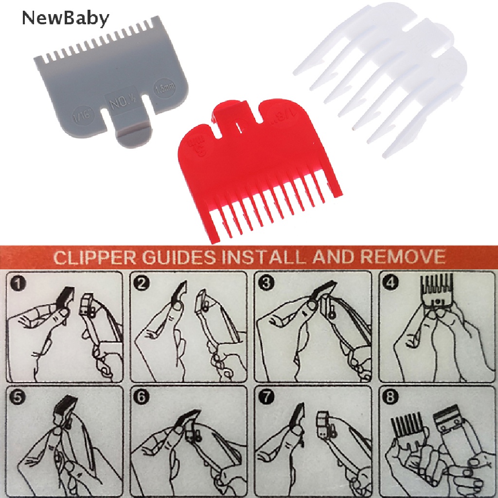 Newbaby 3Pcs Sisir Panduan Potong Rambut Bayi Pengganti