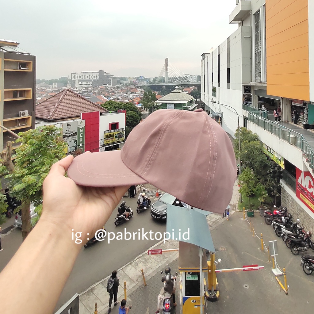 TOPI POLOS TOPI BASEBALL TOPI PRIA TOPI WANITA TOPI GROSIR TOPI MURAH (BAHAN TWILL RELL)-coklat milo