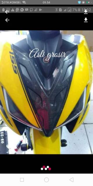 COVER TUTUP TAMENG DEPAN DASI DEPAN AEROX 155 CARBON IMPORT