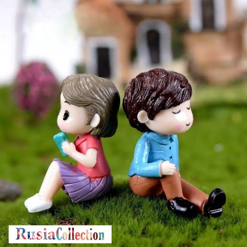 MINIATUR COUPLE NATAL WEDDING MERRY CHRISTMAS MINIATUR PASANGAN MINIATUR RESIN BONEKA KING QUEEN