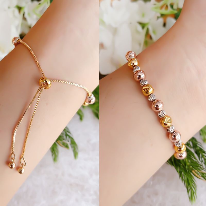 GELANG SERUT XUPING ASLI LAPIS EMAS - MODEL SERUT KOMBINASI - PERHIASAN XUPING ASLI TITANIUM FASHION