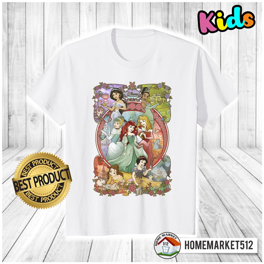 Kaos Anak Princess Classic Cartoon Group Collage T-Shirt Kaos Anak Laki-laki Dan Perempuan Premium SABLON ANTIRONTOK!! | HOMEMARKET512