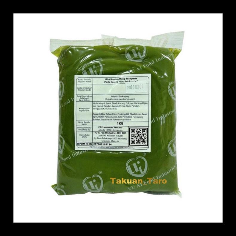 

SALE! YU-AI PANDAN MUNG BEAN PASTE 1KG / PANDAN FILLING 1 KG MURAH