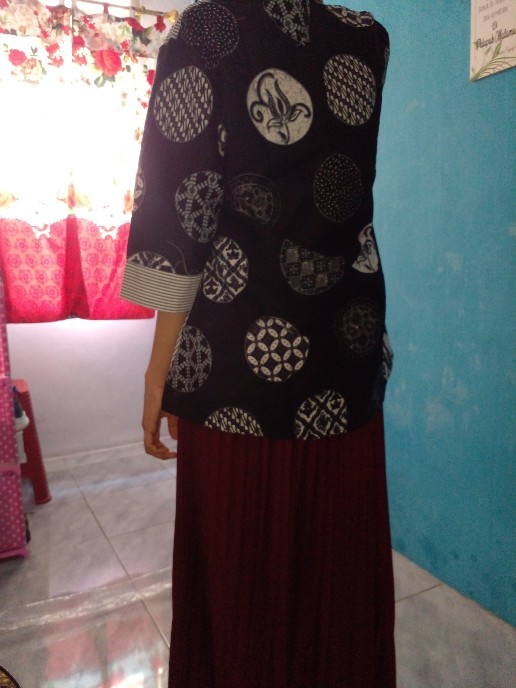 Tey-17 Batik Wanita Asj Sa Hrb026 Kenongo Kemeja Tosca Pendek