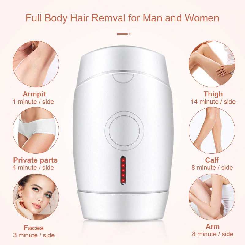 COD Alat Penghilang Rambut Tubuh Ketiak Badan Kaki Tangan IPL Laser Epilator Hair Removal 600000 Flashes