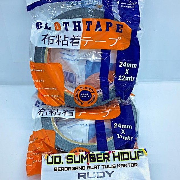 

Cloth Tape 24mm X 12mm - Warna Hitam