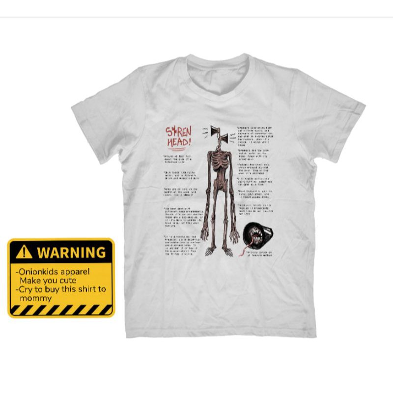 KAOS T-SHIRT BAJU ANAK DISTRO SIREN HEAD