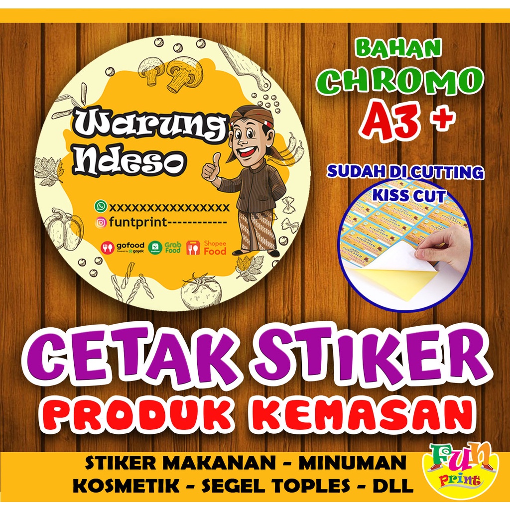 

CETAK STIKER LABEL CROMO BONTAK / STIKER LABEL KEMASAN / PRINT STICKER SEGEL CUTTING MAKANAN