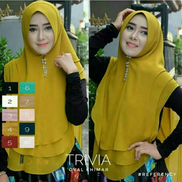 (Original ZAIN) TRIVIA Jilbab Khimar Syar'i Cerutty 3 Layer-5