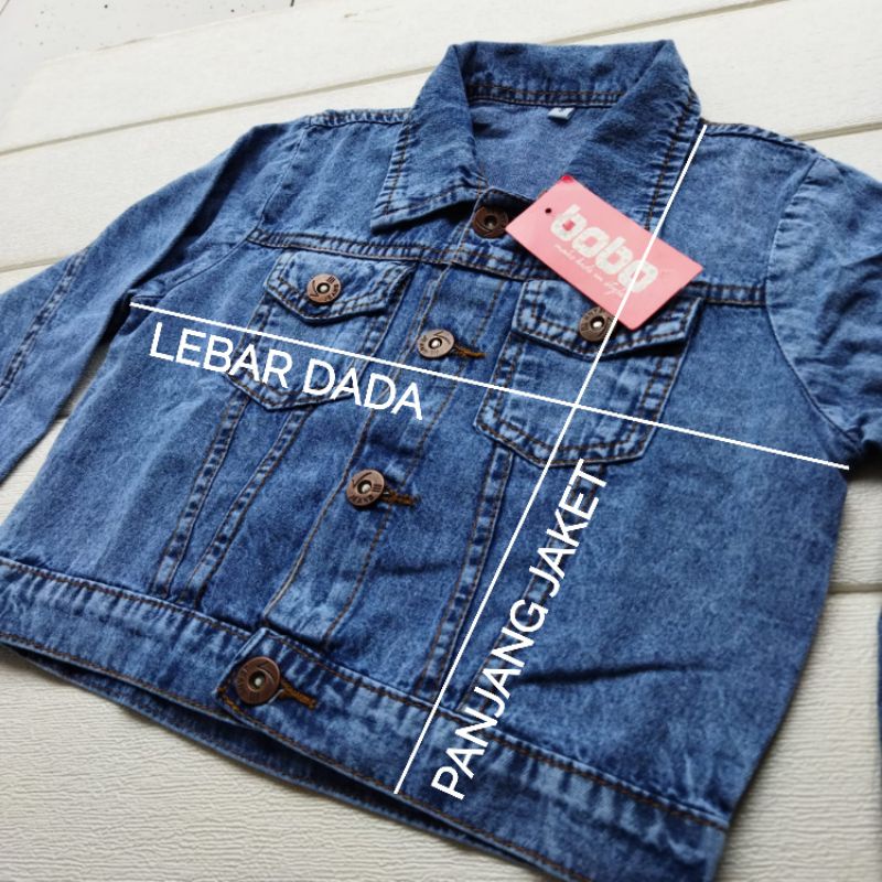 JAKET ANAK JEANS SNOW WASH 3-6 TAHUN