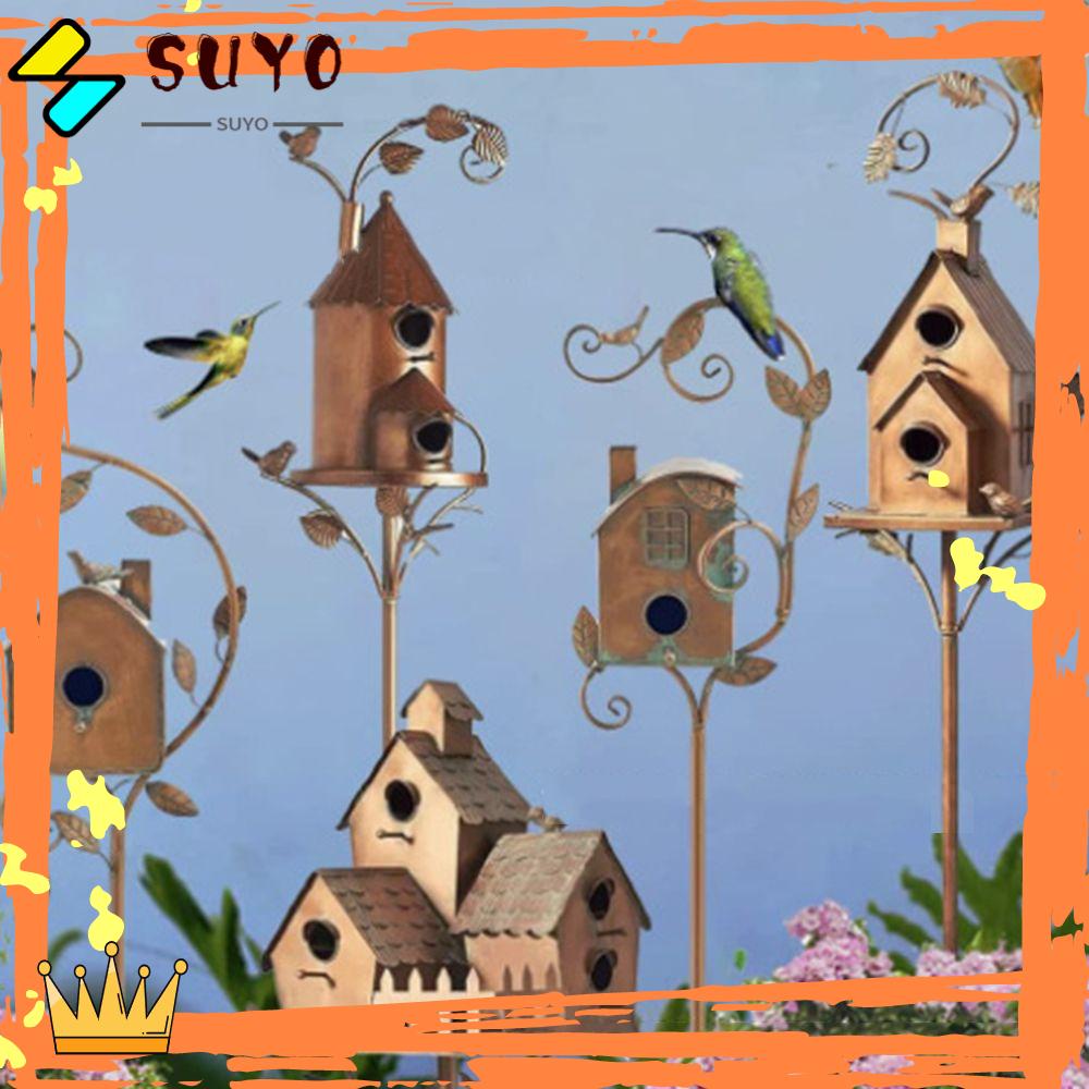 Suyo Hiasan Rumah Burung Bahan Kayu Untuk Dekorasi Taman