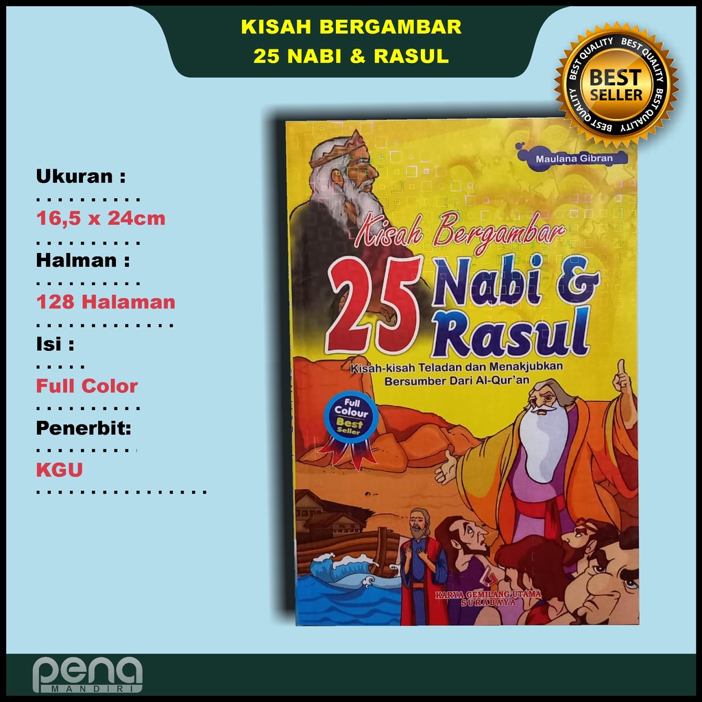 Buku Cerita 25 Nabi dan Rasul Bergambar Full Color