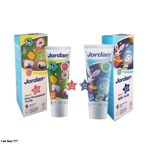 Jordan Toothpaste Odol Step 1 Usia 0-5 Tahun STEP 2 6-12 TAHUN Jordan Odol Bayi - Jordan Pasta Gigi Susu Pasta Gigi Jordan Odol Bayi