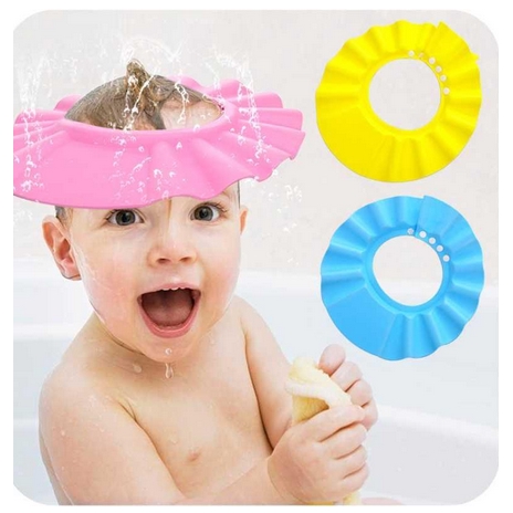 Penutup Kepala Mandi Anak Motif Baby Shower Cap Topi Keramas Pelindung Gunting Rambut