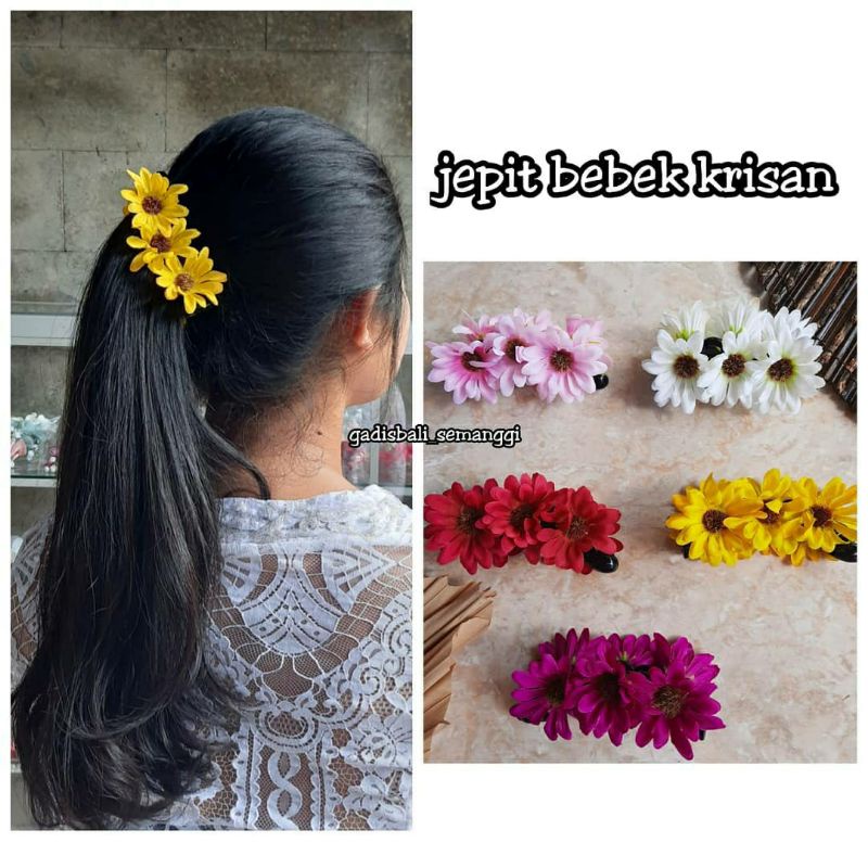 Jepit Pisang Bunga Krisan / Jepit Pisang / Bunga Krisan / Bunga Margot / Bunga Hairdo / Aksesoris Ra