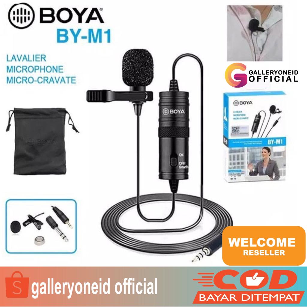 BOYA BY-M1 Pro Lavalier Microphone Micro For Smartphone Jack Aux 3.5mm Camera DSLR Video Aksesoris Handphone Hp GALLERYONE gallery one