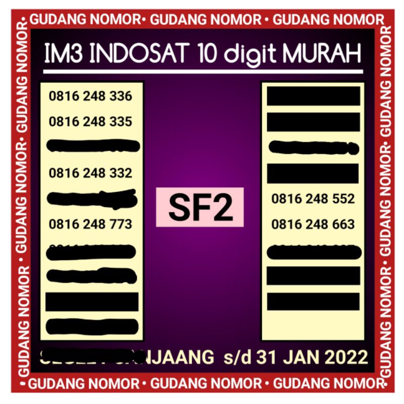 INDOSAT 10 DIGIT 4G LTE | IM3 10 DIGIT 4G LTE | NOMOR CANTIK 10 DIGIT INDOSAT IM3 4G LTE MURAH SF2