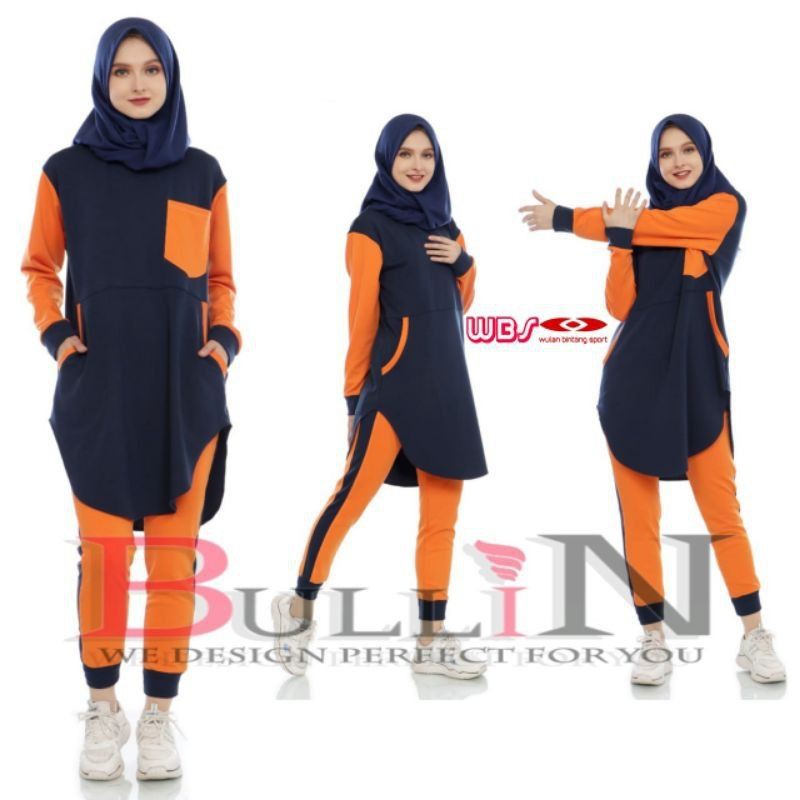 Set Senam olahraga Muslim Tsabita / Setelan Olahraga Wanita Tunik Tsabita | Bullin