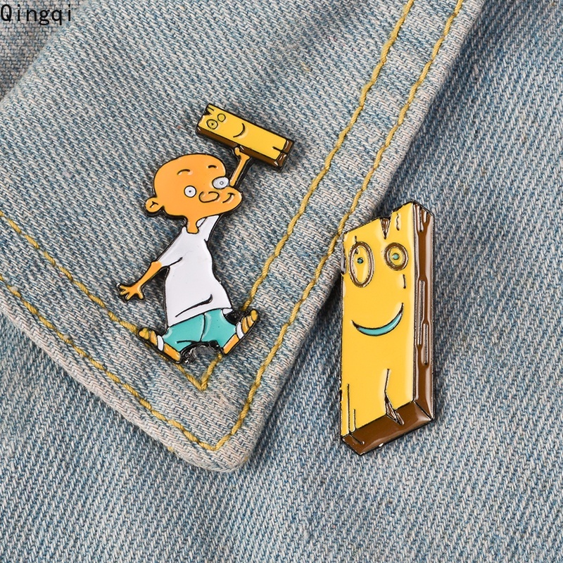 Bros Pin Enamel Desain Kartun Anime Jonny and Plank Untuk Hadiah Teman