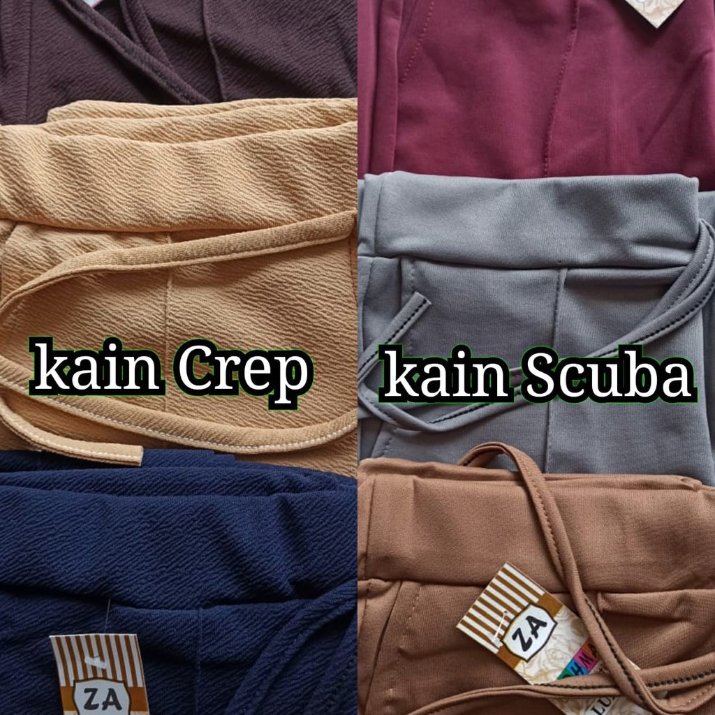 Celana Luna Cubit Bahan Scuba / Doty Pants Scuba Polos