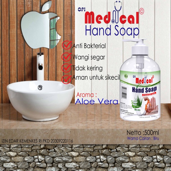 Hand soap 60ml - 1 Liter anti kuman 7 varian wangi segar medical New Formula OPI sudah ada izin edar resmi by Oke sabun suplayer