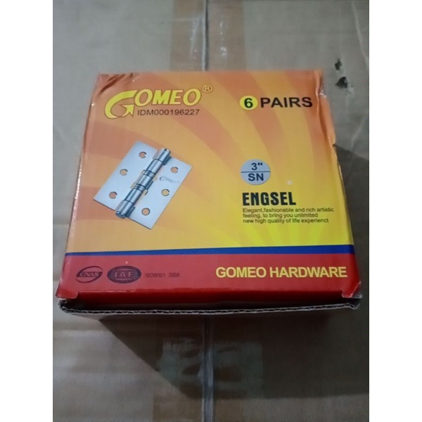 satu set engsel gomeo 3&quot; jendela komplit grendel + cengkal jendela engsel