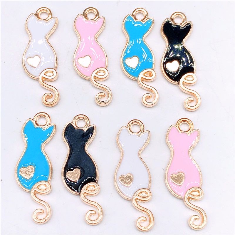 Bandul Kalung Gelang Keychain Bentuk Kucing