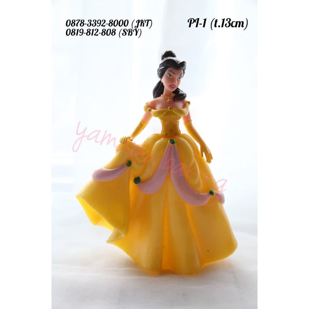 Pi-1 Topper Hiasan Kue Cake Mainan Princess Belle Beauty And The Beast