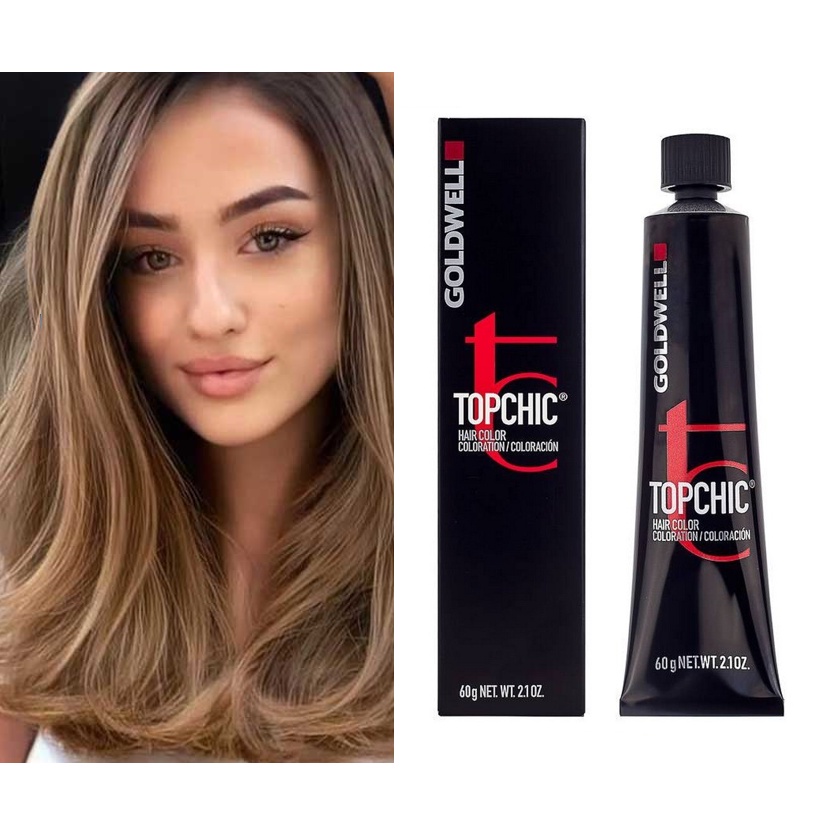 Goldwell Topchic Hair Color 60ml &amp; Oxydant 120ml Kode 8N