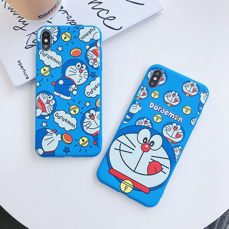 Cute Blue Doraemon Silicone Soft Case Oppo A3S A53 A33 2020 A15 Reno 4F