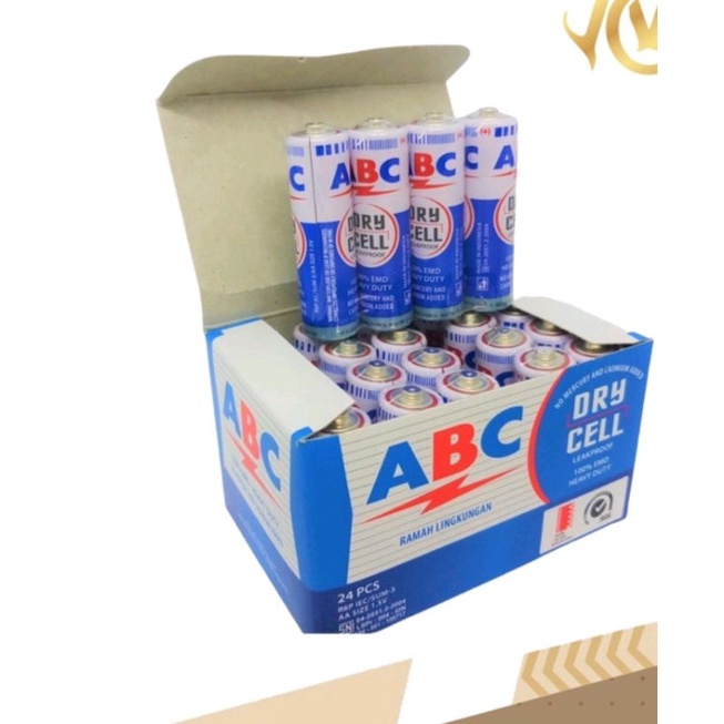 BATERAI ABC BIRU UKURAN A2 dan a3 ISI 24