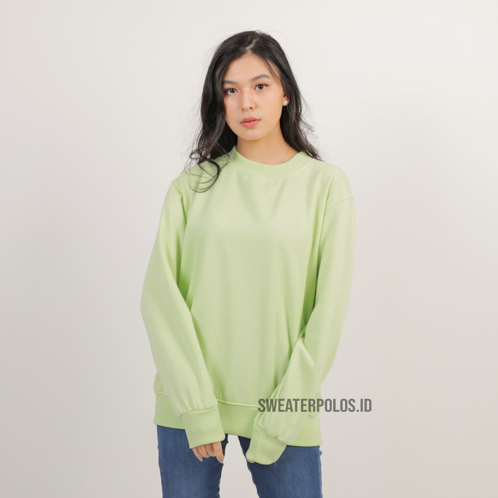  SWEATERPOLOS  ID  BASIC SWEATER MATCHA M XXL POLOS PRIA 