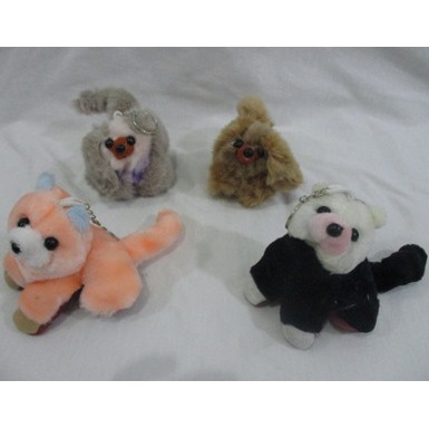 Boneka Gantungan Kunci Anjing &amp; Kucing Berbulu Lucu Murmer