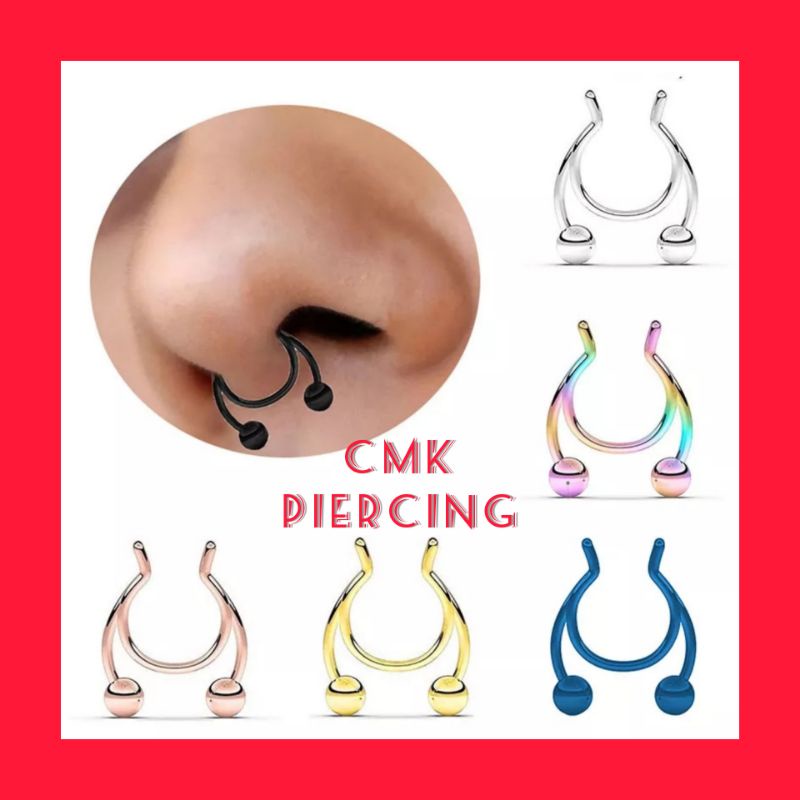 1pc Anting Hidung Cewek Dan Cowok Ala Korea