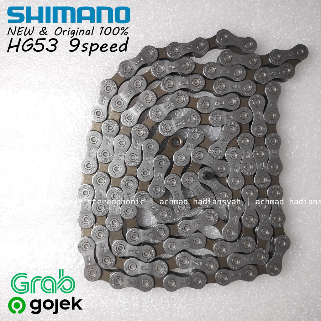 ORI SHIMANO Rantai 9 speed CN-HG53 Chain SHIMANO CN-HG53 9sp Chain SHIMANO HG53 9 speed Rantai HG53