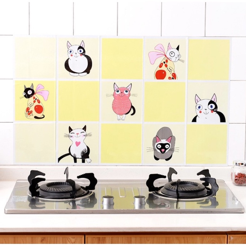 Stiker Dinding Bahan Pvc Tahan Air Dan Minyak Gambar Kartun Untuk Dekorasi Rumah
