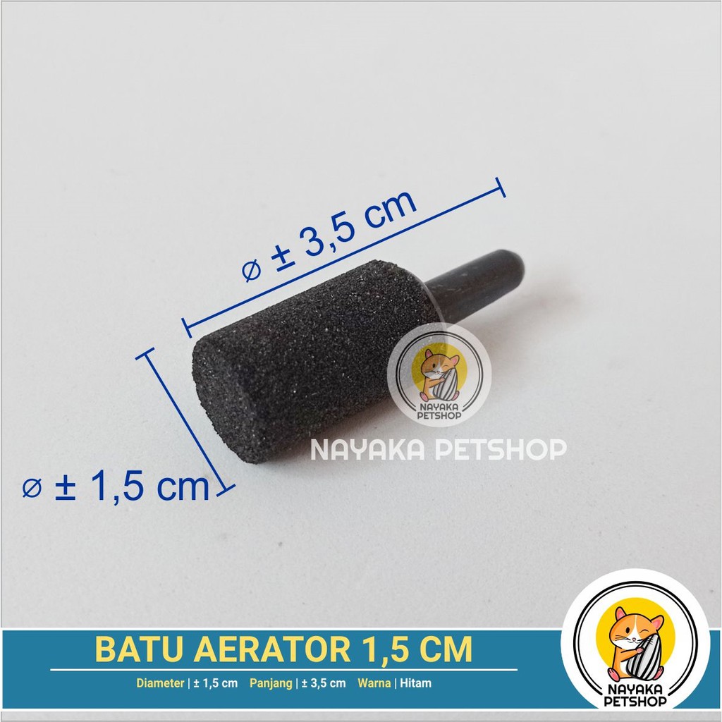 Batu Aerator 1,5 cm Air Stone Aerasi Gelembung Udara Aquarium