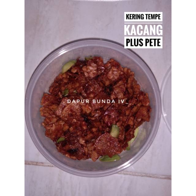 

Kering tempe kacang plus pete
