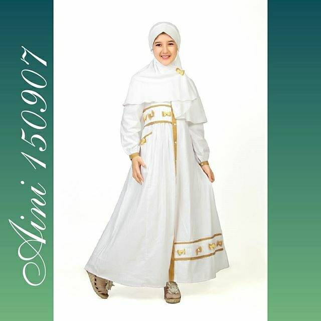Gamis Anak / Gamis Aini 150907 putih