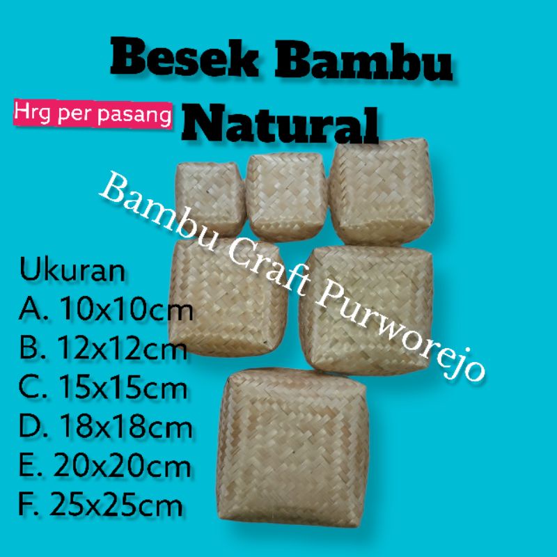 

[hrg per psg] Besek Bambu ALL Size | Besek 10x10 | Besek 12x12 | Besek 15x15 | Besek 18x18 | Besek 20x20 | Besek 25x25 - Besek Box Hampers Box Catering