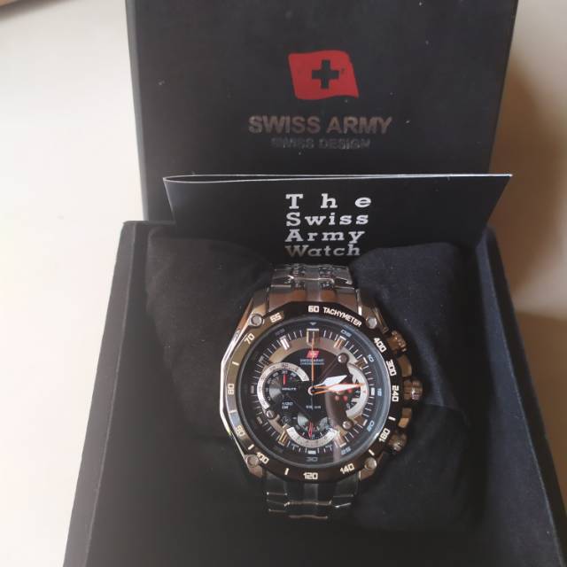 Swiss Army Watch Chronograph Quartz Stainless Steel Made in Swiss (HCC 81706/1)