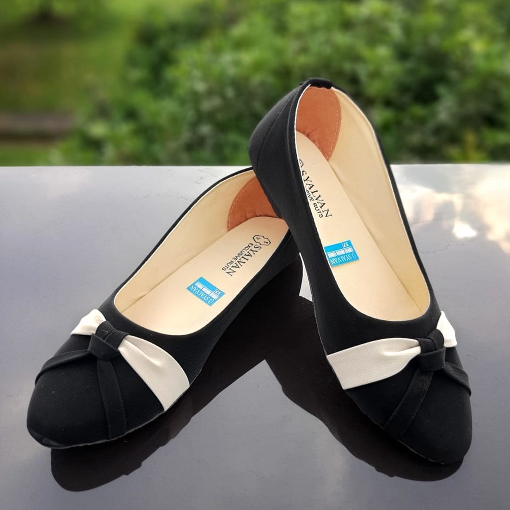 SBD02 Sepatu Balet Wanita Aksesoris Pita Bahan Hammer - Flat shoes wanita