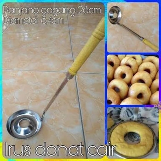 TERLARIS !! CETAKAN DONAT CAIR GAGANG PANJANG /SPATULA CELUP CETAKAN DONAT GORENG MURAH