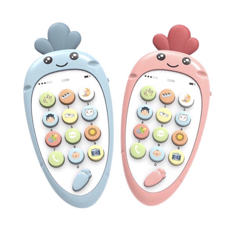 LeleBaby phone music / mainan HP / Baby Children's Music Phone Baby Phone Wortel Rattle Bayi Bentuk HP Karakter Wortel Dog Car CHILDHOOD / Mainan hp Bayi / rattle Bayi