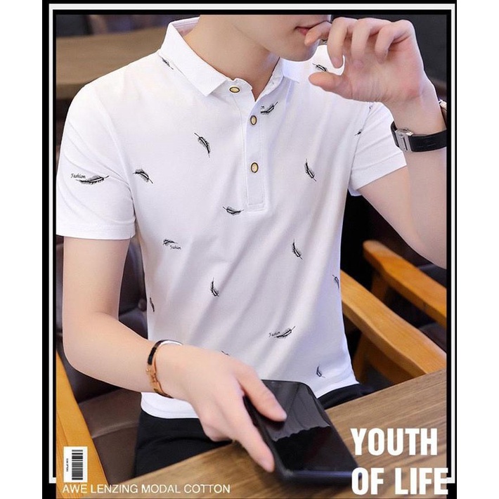 Amspro Baju wangki pria baju pria kaos polo pria