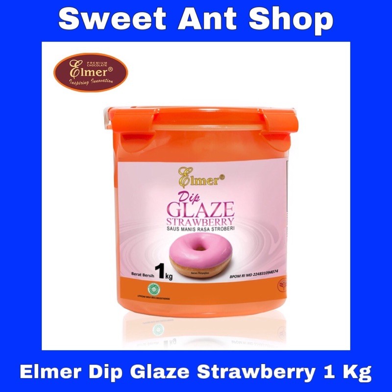 Elmer Dip Glaze Strawberry 1 Kg