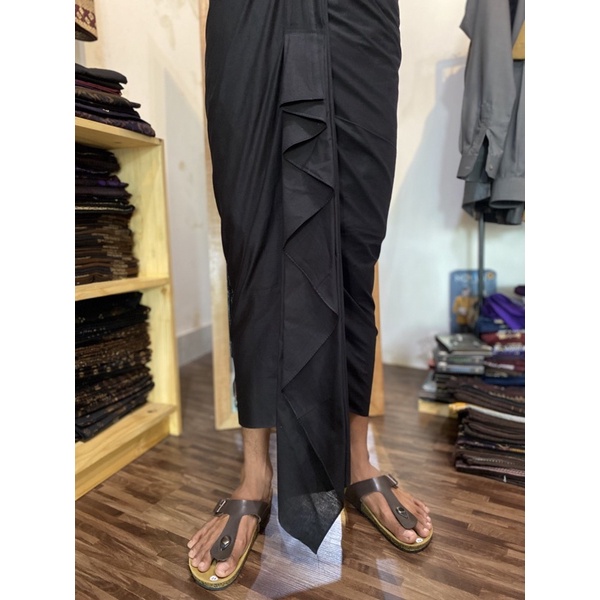 Kamen Bali Hitam Polos