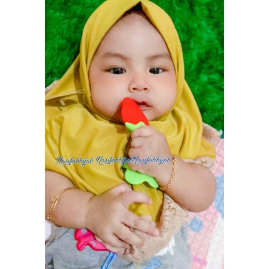 Jilbab LUCU / Jilbab Baby 0-3 tahun Jersey || Nasifahhijab-1