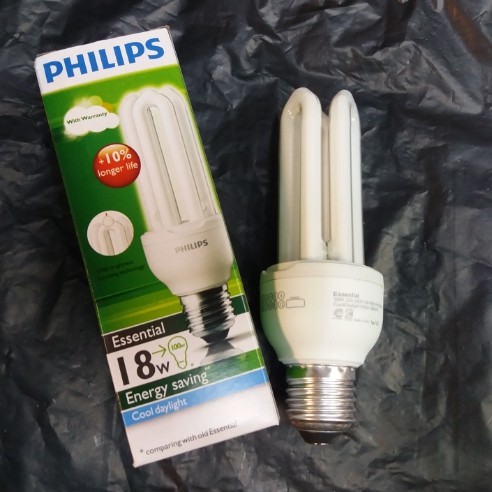 Philips Essential 18Watt Putih/ Kuning (sudah termasuk Bubble Wrap)