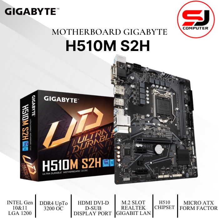 MOTHERBOARD GIGABYTE H510M S2H